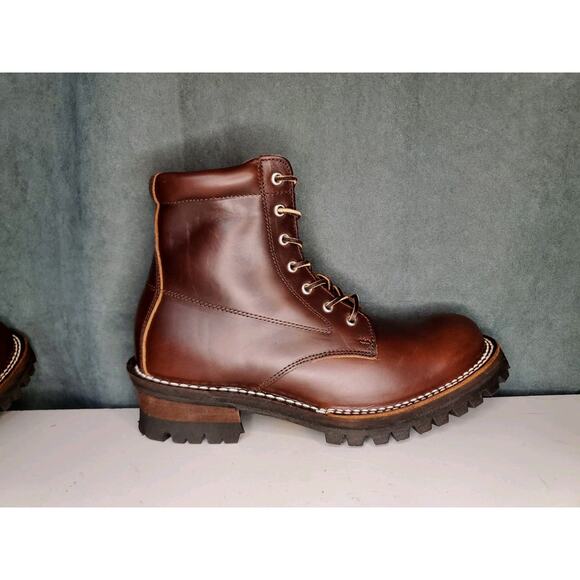 Slow Wear Lion Handmade in Japan Ultra High End Zip/Lace Up Leather Boots US 7 E - Picture 5 of 15